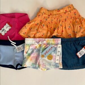 NWT! Lot! 5 pairs of 18M Girls Shorts and Skorts!